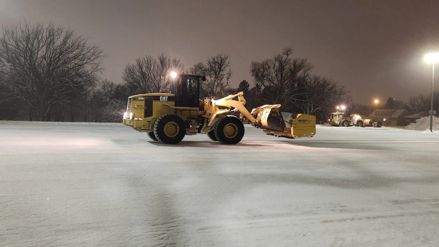 machinery doing commercial snow removal